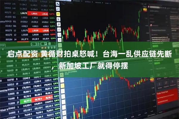 启点配资 黄循财拍桌怒喊!台海一乱供应链先断,新加坡工厂就得停摆